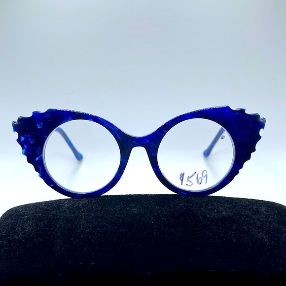 NWOT. Never Worn. Faniel of Paris optical frames. Blue iridescent. - Picture 1 of 5